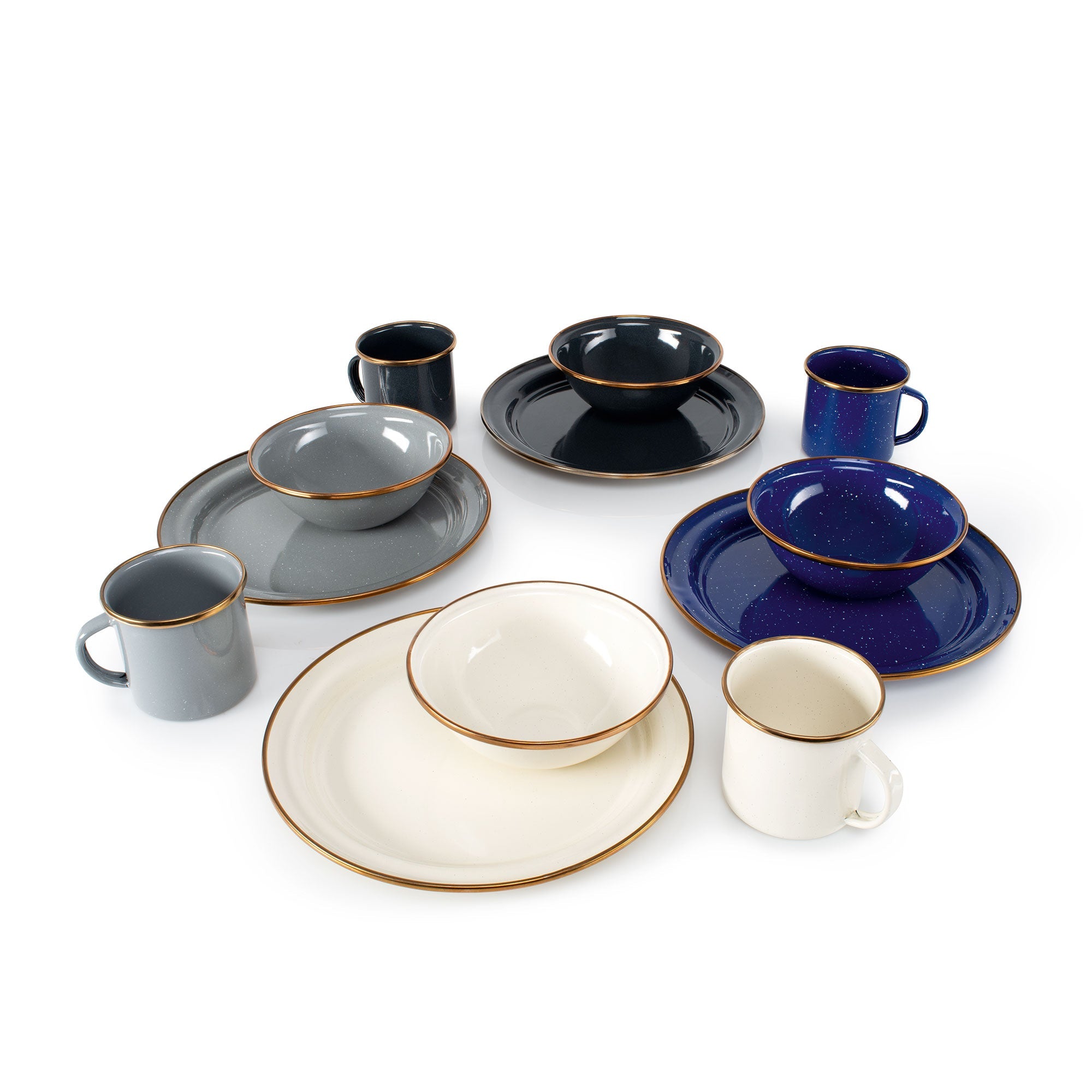 Mesa 4 Person Enamelware Table Set