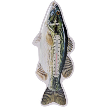 Largemouth Bass Shaped Outdoor Thermometer - Outside Inside Gifts and Games